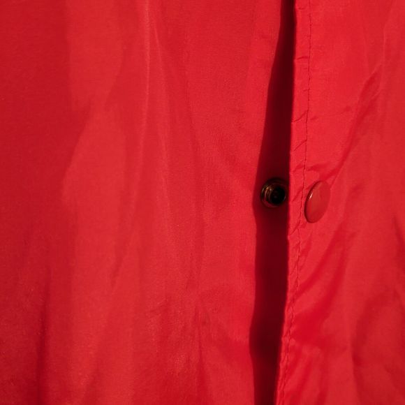 Vintage Ligon Nationwide Mens Red Medium Snap Button Pullover Jacket Made In USA - Picture 11 of 12